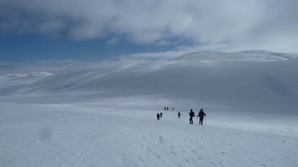 Crossing summit plateau to Ben Macdui