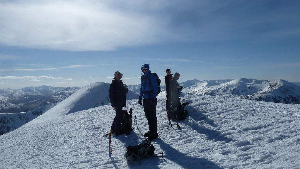 On summit of Stob a Choire Mheadhoin